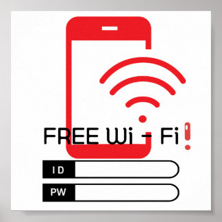 FREE WIFI ZONE POSTER