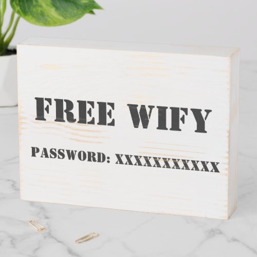 Free WIFY custom store shop business sign