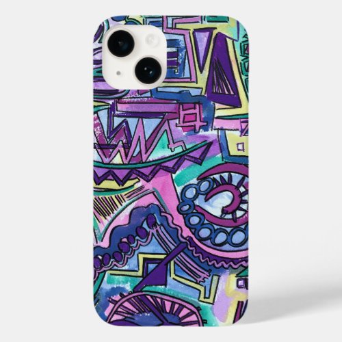 Free Will_Hand Painted Abstract Art Case_Mate iPhone 14 Case