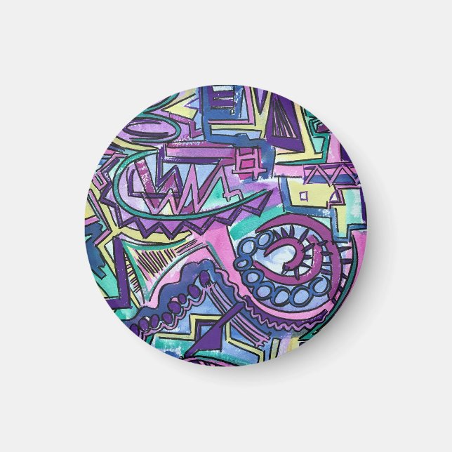 Free Will-Hand Painted Abstract Art Magnet (Front)