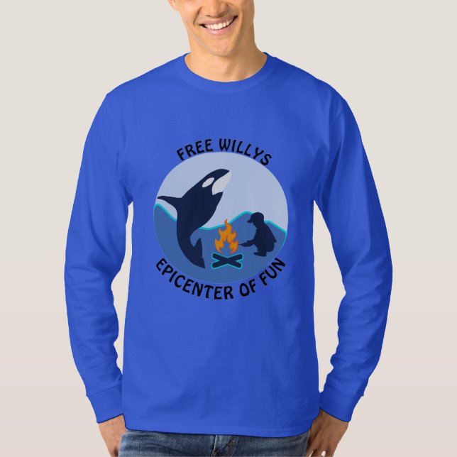 Free Willy Blue Whale got nothing on Orca LS T-Shirt (Front)