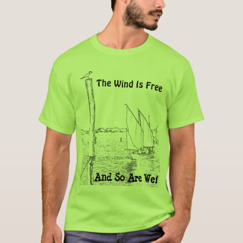 Free Wind Sailboat Tee Shirt