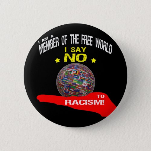 Free World no to racism Button