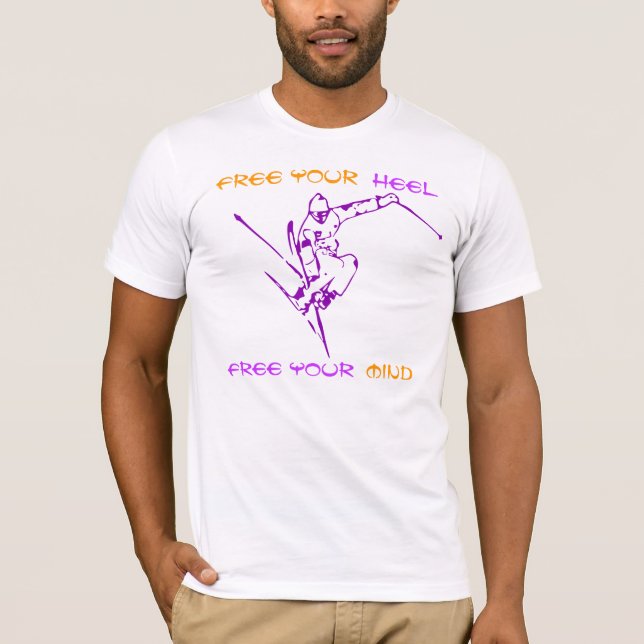Free your mind and go skiing T-shirt (Front)