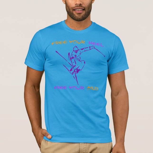 Free your mind and go skiing T-shirt (Front)