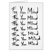 FREE your MIND! Motivational calligraphy quote (Front)