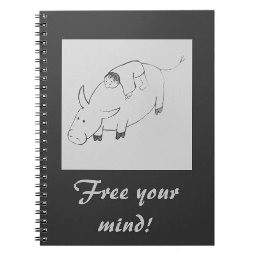 Free your mind original zen painting notebook