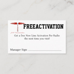 FREEACTIVATION Coupon Business Card