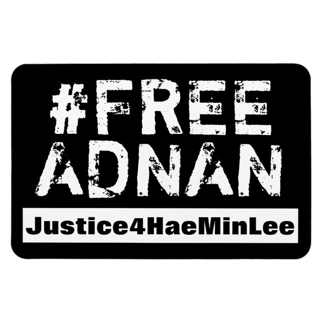 #FreeAdnan bumper magnet (Horizontal)
