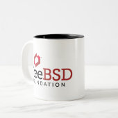 FreeBSD Foundation Logo Two-Tone Coffee Mug (Front Left)