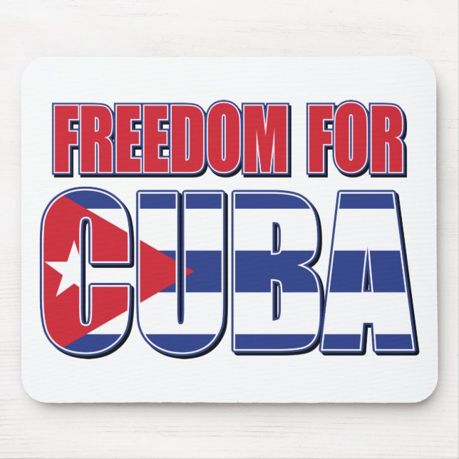FREED-For-CUBA-FLAG Mouse Pad (Front)