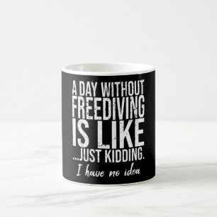 Freediving funny sports gift coffee mug