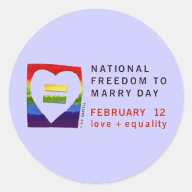 freedom2marry classic round sticker (Front)