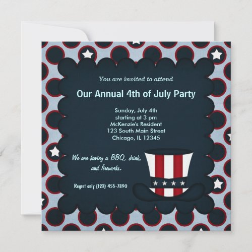 Freedom 4th of July Invite