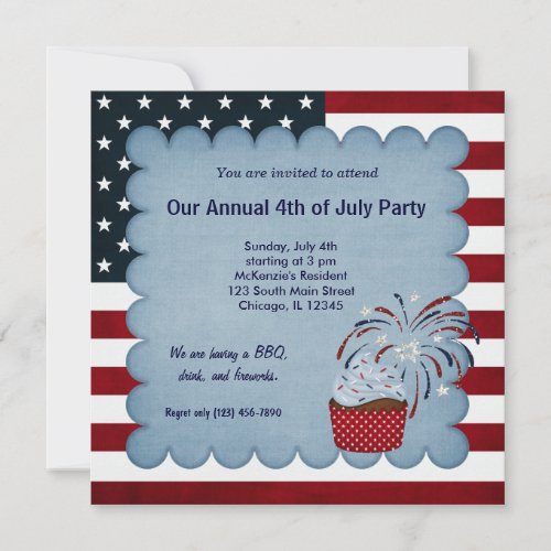 Freedom 4th of July Custom Announcements