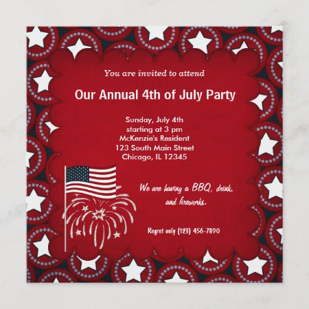 Freedom 4th Of July Invitation