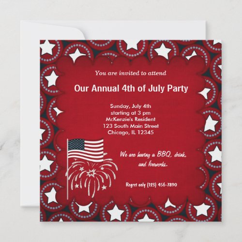 Freedom 4th of July Invitations