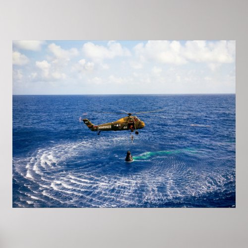 Freedom 7 Splashdown  Recovery Poster