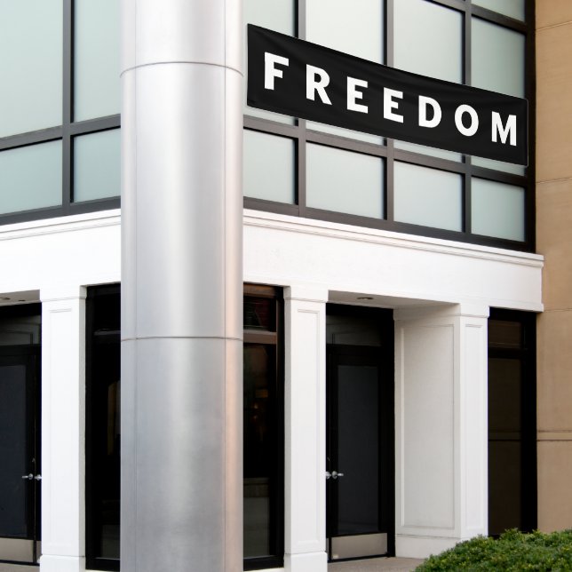 Freedom A True Patriot Banner (Outside Building)