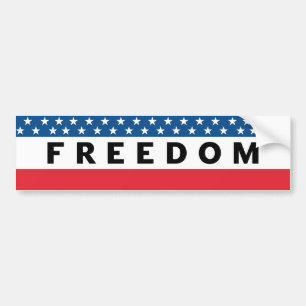 Freedom A True Patriot Bumper Sticker