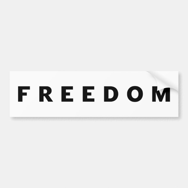 Freedom A True Patriot Bumper Sticker (Front)