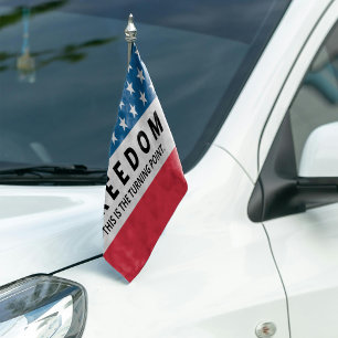 Freedom A True Patriot Car Flag