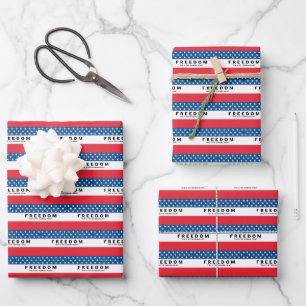 Freedom A True Patriot Wrapping Paper Sheets