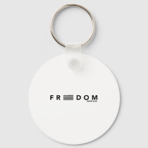 Freedom American Flag Christ Is King Sets You Free Keychain