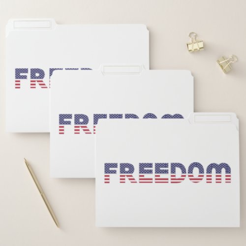 Freedom American Flag for Patriotic  Liberty File Folder