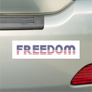 Freedom American Flag for Patriotic & Liberty Gift Car Magnet