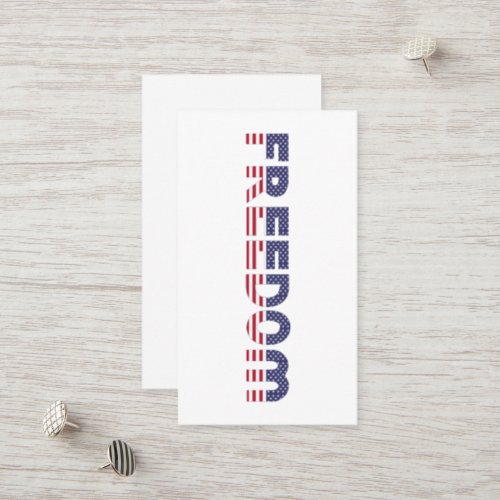 Freedom American Flag for Patriotic  Liberty Gift Discount Card