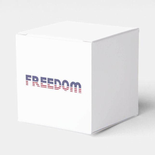 Freedom American Flag for Patriotic & Liberty Gift Favor Boxes (Front Side)