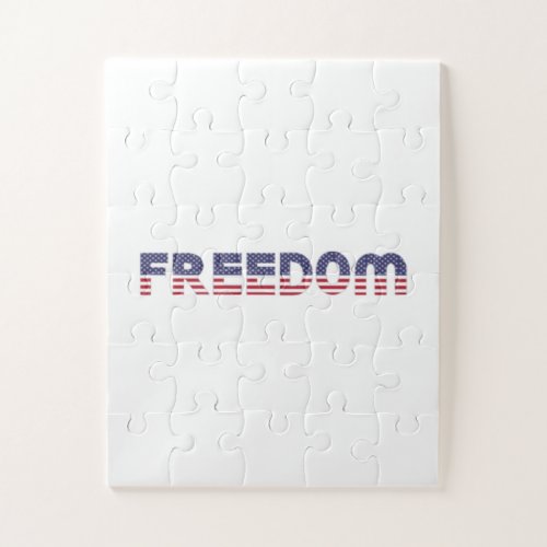 Freedom American Flag for Patriotic  Liberty Gift Jigsaw Puzzle
