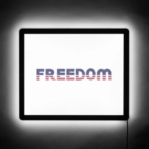 Freedom American Flag for Patriotic  Liberty Gift LED Sign