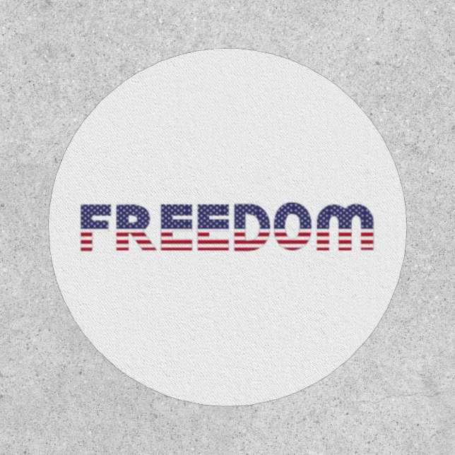 Freedom American Flag for Patriotic & Liberty Gift Patch (Front)