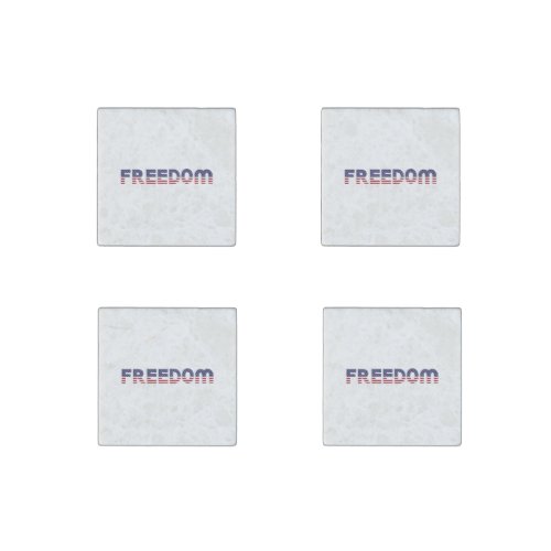 Freedom American Flag for Patriotic  Liberty Gift Stone Magnet
