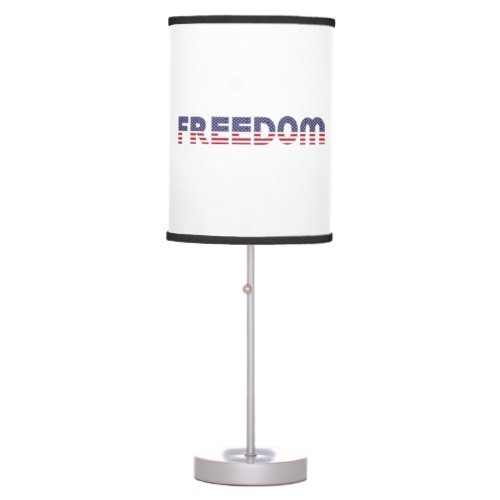 Freedom American Flag for Patriotic  Liberty Gift Table Lamp