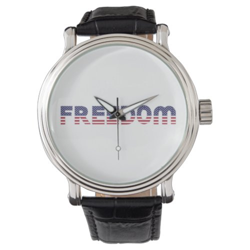 Freedom American Flag for Patriotic  Liberty Gift Watch