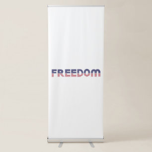 Freedom American Flag for Patriotic & Liberty Retractable Banner