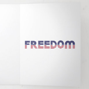 Freedom American Flag for Patriotic & Liberty Tri-Fold Program