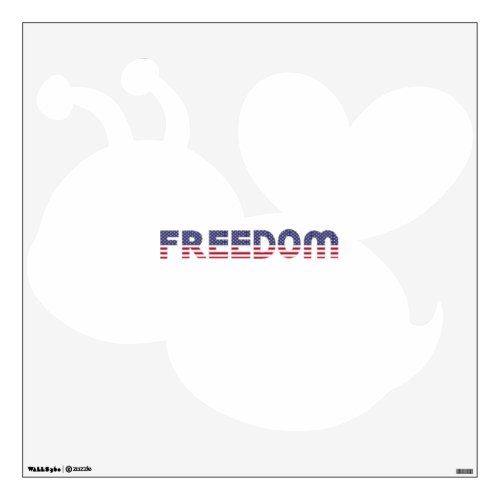 Freedom American Flag for Patriotic  Liberty Wall Decal