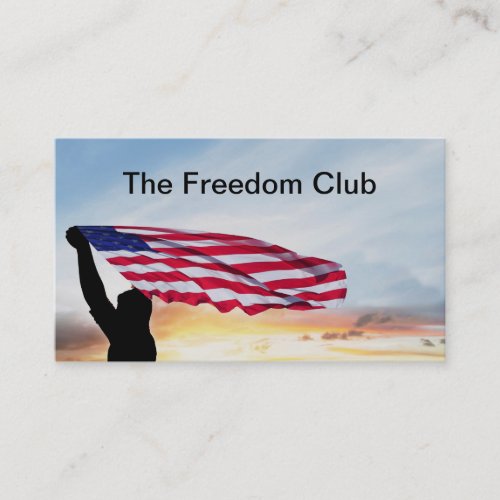 Freedom American Flag Theme Business Card