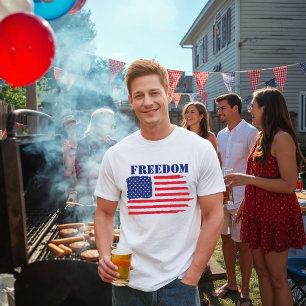 Freedom American flag with Jet Fighter Airplanes T-Shirt