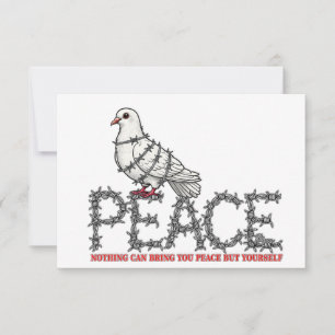 Freedom and peace RSVP card