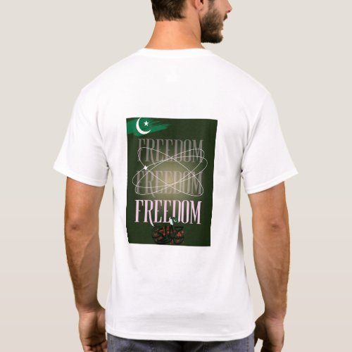 Freedom and Unity Pakistans Independence Day T_Shirt