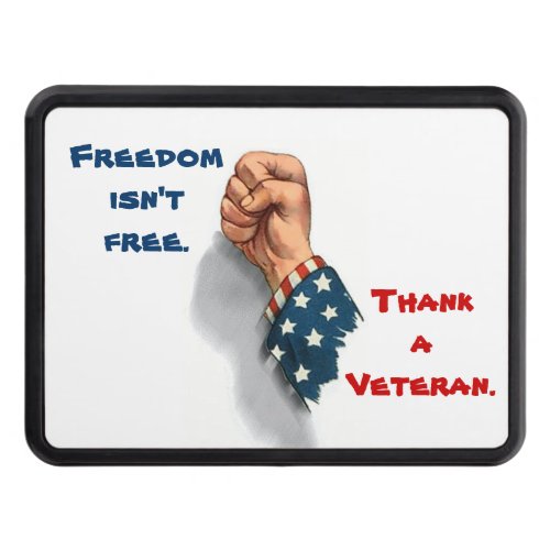 Freedom and Veteran Patriotic Tow Hitch Cover