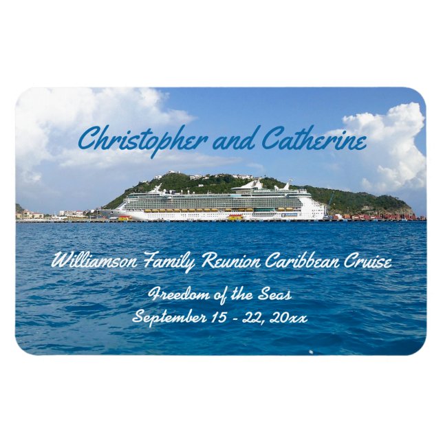 Freedom at Sint Maarten Stateroom Door Marker Magnet (Horizontal)