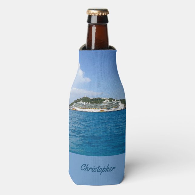 Freedom at St. Martin Personalized Bottle Cooler (Bottle Front)