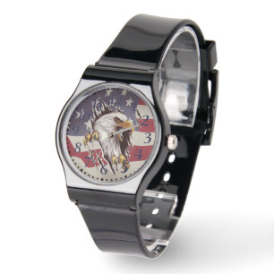 Freedom Bald Eagle American Flag Watch