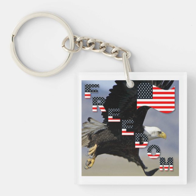 Freedom Because Of Sacrifice Keychain (Front)